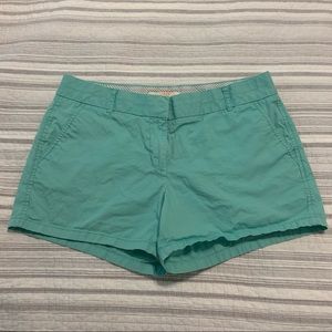 J Crew turquoise Chino shorts size 10